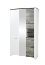 Předsíňový nábytek MESSINA_ šatní skříň 30 96 WD 03_ rozměry_ š/v/h_ 112/198/39 cm_ šikmý pohled_ obr. 7 Předsíňový nábytek MESSINA_ šatní skříň 30 96 WD 03_ rozměry_ š/v/h_ 112/198/39 cm_ šikmý pohled_ obr. 7