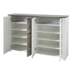 Předsíňový nábytek MESSINA_ botník 30 96 WD 13_ rozměry_ š/v/h_ 163/105/39 cm_ otevřený_ vnitřní uspořádání_ obr. 19 Předsíňový nábytek MESSINA_ botník 30 96 WD 13_ rozměry_ š/v/h_ 163/105/39 cm_ otevřený_ vnitřní uspořádání_ obr. 19