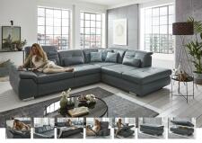 Ukázka kožené varianty sedací soupravy PUSH_ sestava 3LST-SE-1,5STAhoR_ rozměry sestavy zleva 315 x 260 cm_ v kůži Vivre steel_ obr. 23 Ukázka kožené varianty sedací soupravy PUSH_ sestava 3LST-SE-1,5STAhoR_ rozměry sestavy zleva 315 x 260 cm_ v kůži Vivre steel_ obr. 23