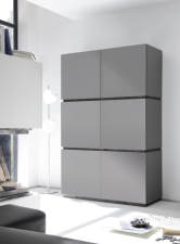 Highboard REX_(sokl)_anthrazit-wenge_6 dvířek Highboard REX_(sokl)_anthrazit-wenge_6 dvířek