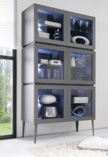 Highboard REX_anthrazit-wenge_6 proskl. dvířek Highboard REX_anthrazit-wenge_6 proskl. dvířek