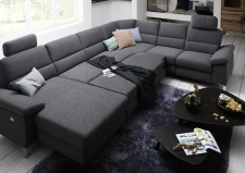 Sedací souprava SAMANTHA 1002_detail funkce na spaní_v látce Cinema grey-black_obr. 31 Sedací souprava SAMANTHA 1002_detail funkce na spaní_v látce Cinema grey-black_obr. 31