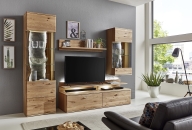 Obvac sestava TEZANO_nvrh sestavy_vitrina lev 09 + TV spodn dl 03 + zvsn police 21 + zvsn vitrina prav 28_monost volitelnho LED osvtlen_obr. 1